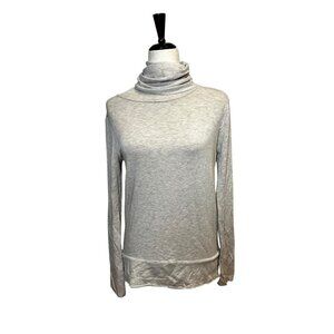 Bleusalt Light Gray Turtleneck Pullover Sweater Top S | Cozy Minimalist Knit